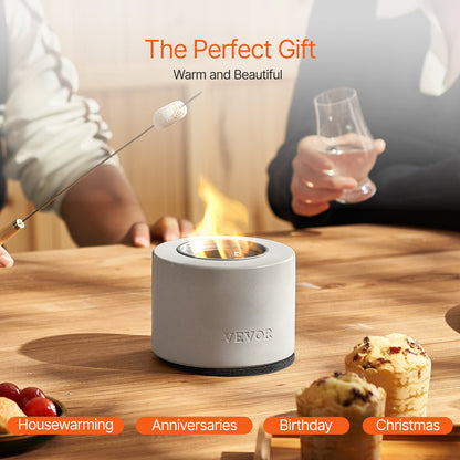 Bordsskiva Fire Pit Bowl Betong Öppen spis inomhus utomhus uteplats Cylinder