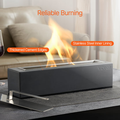 Bordsskiva Fire Pit Bowl 15 tums betong öppen spis inomhus utomhus uteplats