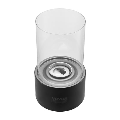 Bordsskiva Fire Pit 6 tums metall öppen spis inomhus utomhus med glas