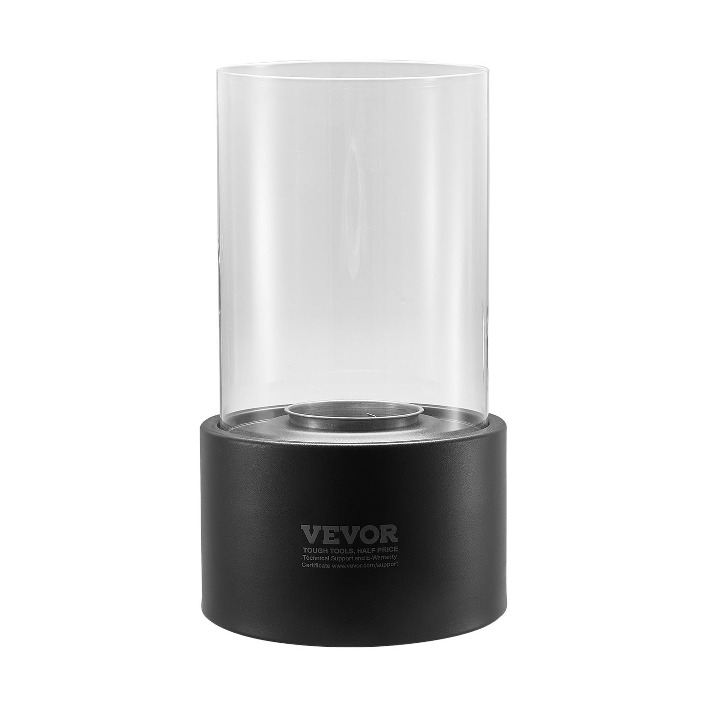 Bordsskiva Fire Pit 6 tums metall öppen spis inomhus utomhus med glas