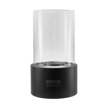 Bordsskiva Fire Pit 6 tums metall öppen spis inomhus utomhus med glas