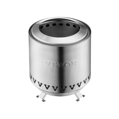 Bordsskiva Fire Pit 6 tums eldstad i rostfritt stål inomhus utomhus silver