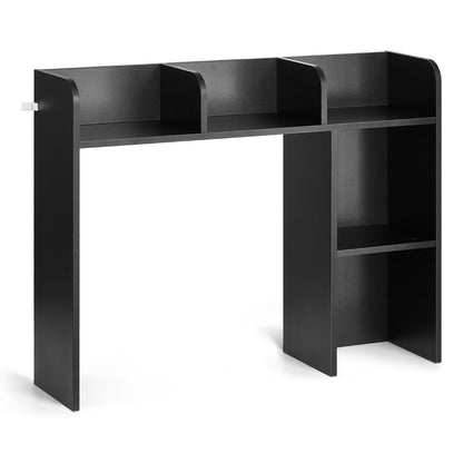 Desktop Bokhylla Svart Desktop Storage Organizer 2-nivå för kontor och hem