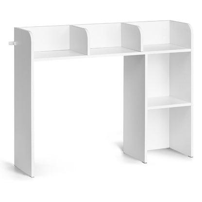 Desktop Bokhylla Vit Desktop Storage Organizer 2-nivå för kontor och hem