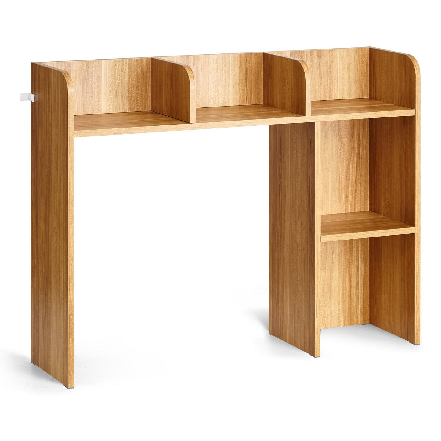 Desktop Bookshelf Wood Desktop Storage Organizer 2-nivå för kontor och hem