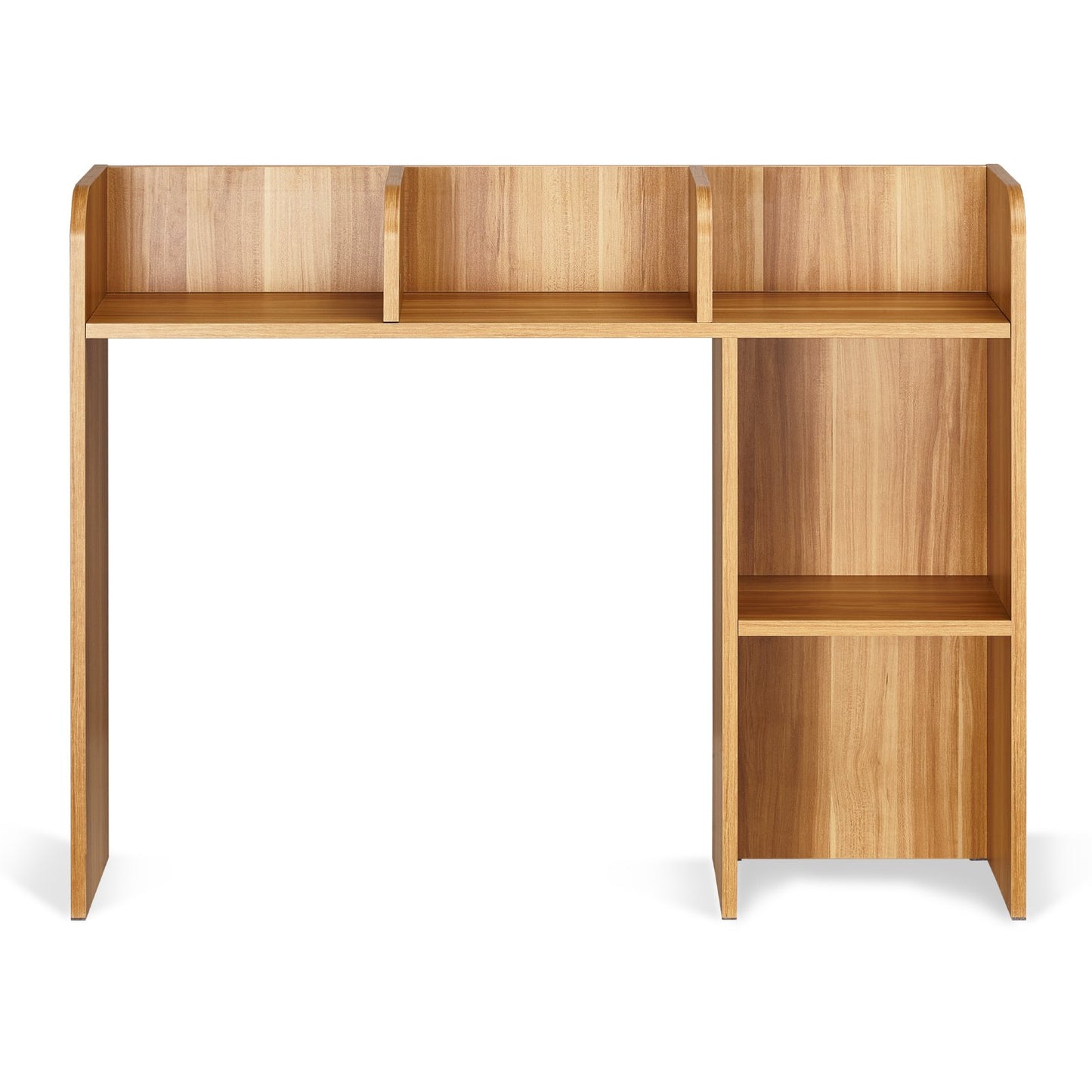 Desktop Bookshelf Wood Desktop Storage Organizer 2-nivå för kontor och hem