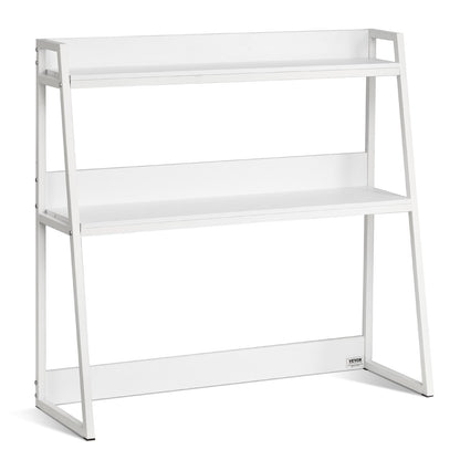 Desktop Bookshelf Desktop Storage Organizer 2-nivå för Office & Home White