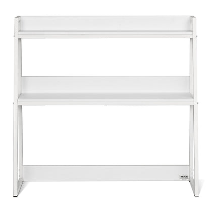 Desktop Bookshelf Desktop Storage Organizer 2-nivå för Office & Home White