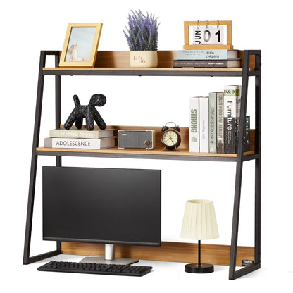 Desktop Bookshelf Desktop Storage Organizer 2-nivå för kontor och hem