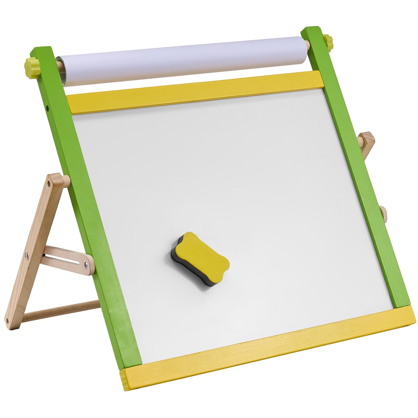 3-in-1-Tischplatte für Kinder, Kunststaffelei, doppelseitige Magnettafel, Tafel