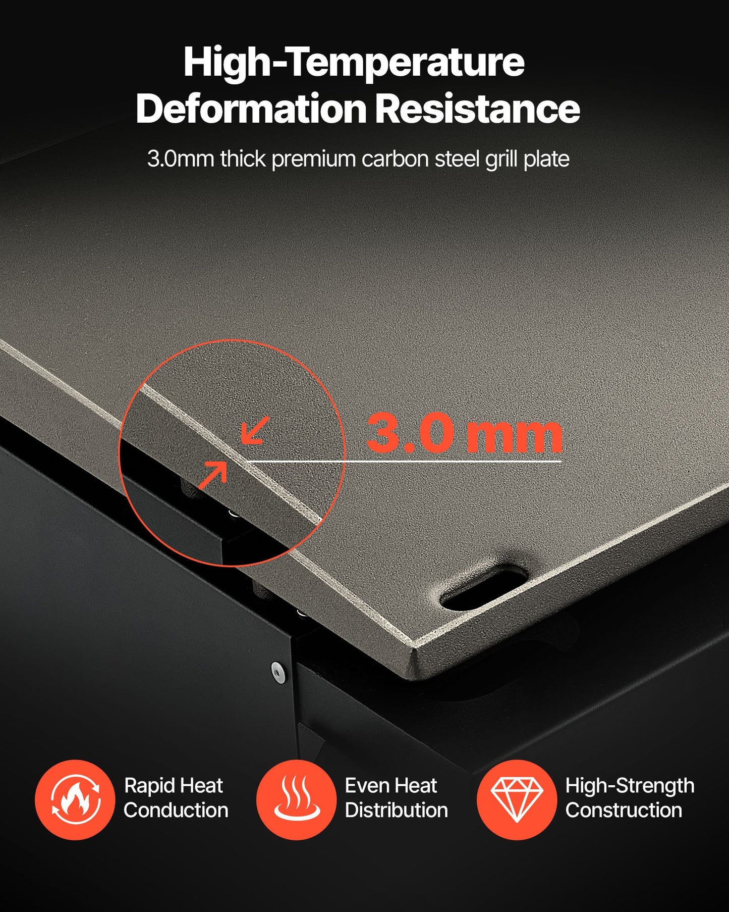 Commercial Griddle, 22.4" Heavy Duty Manual Flat Top Griddle, Countertop Gas Grill with Non-Stick Cooking Plate, Steel Natural Gas Griddle, H-Shaped Burner Restaurant Portable Grill, 13,000 BTU