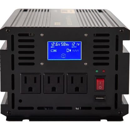 Power Inverter Modifierad Sine Wave Inverter 2000W DC 12V till AC 120V m/LCD