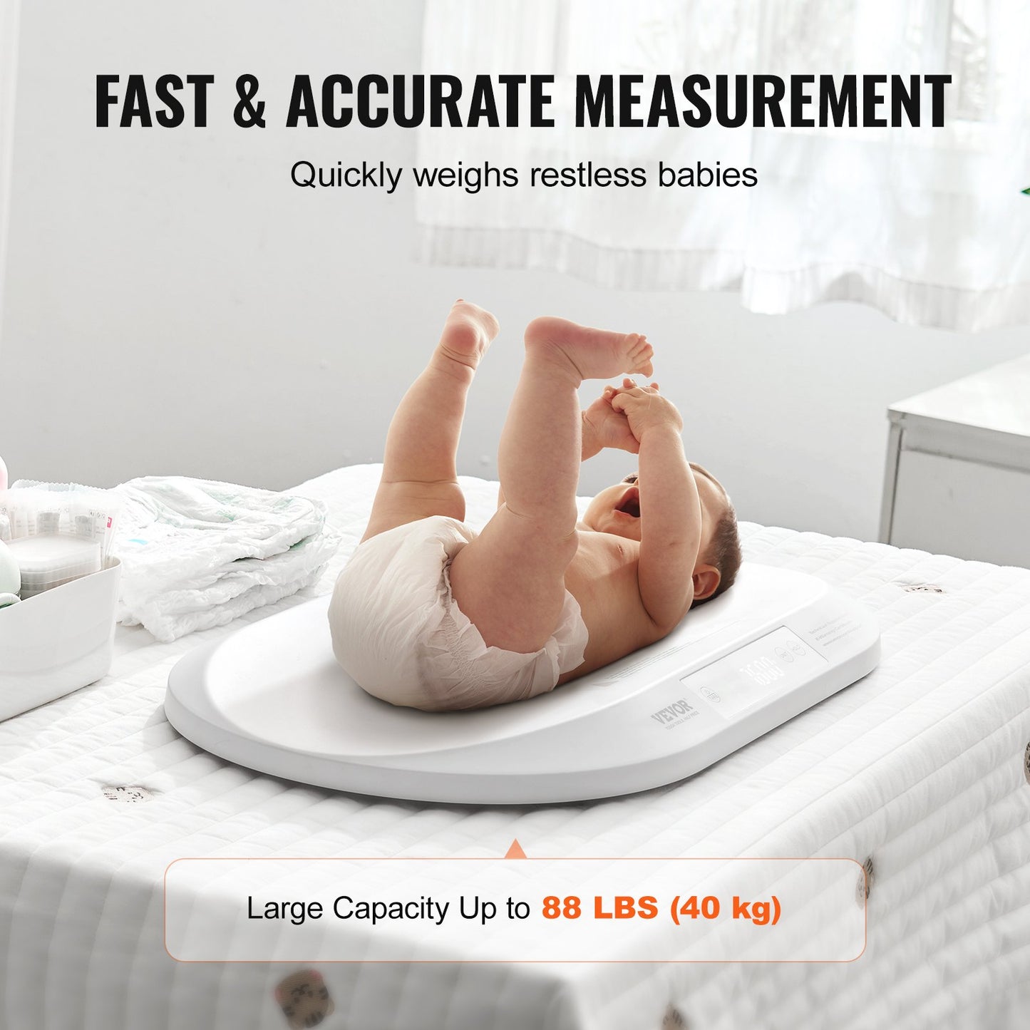 Babyvåg Smart Bluetooth Infant Digital Våg med måttband 88LBS