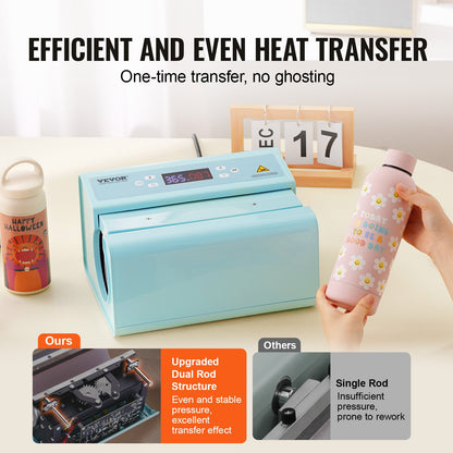 Auto Tumbler Heat Press Machine 11-30oz Sublimation Mug Heat Press Blue