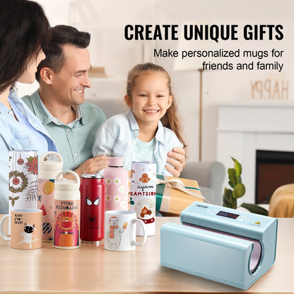 Auto Tumbler Heat Press Machine 11-30oz Sublimation Mug Heat Press Blue