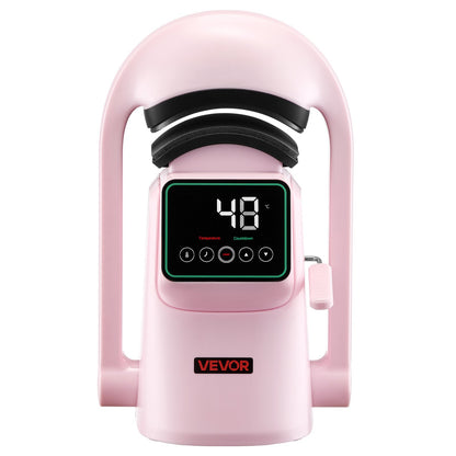 Auto Hat Heat Press Machine, with 2pcs Interchangeable Platens, Automatic Open and Release, Touchscreen for Precise Time and Temperature Control, Heat Transfer Printing for Caps, Hats, Pink