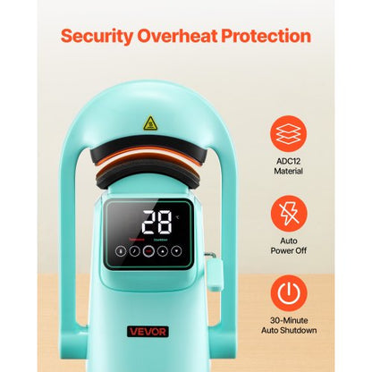 Auto Hat värmepressmaskin 2 st utbytbara plattor pekskärm grön