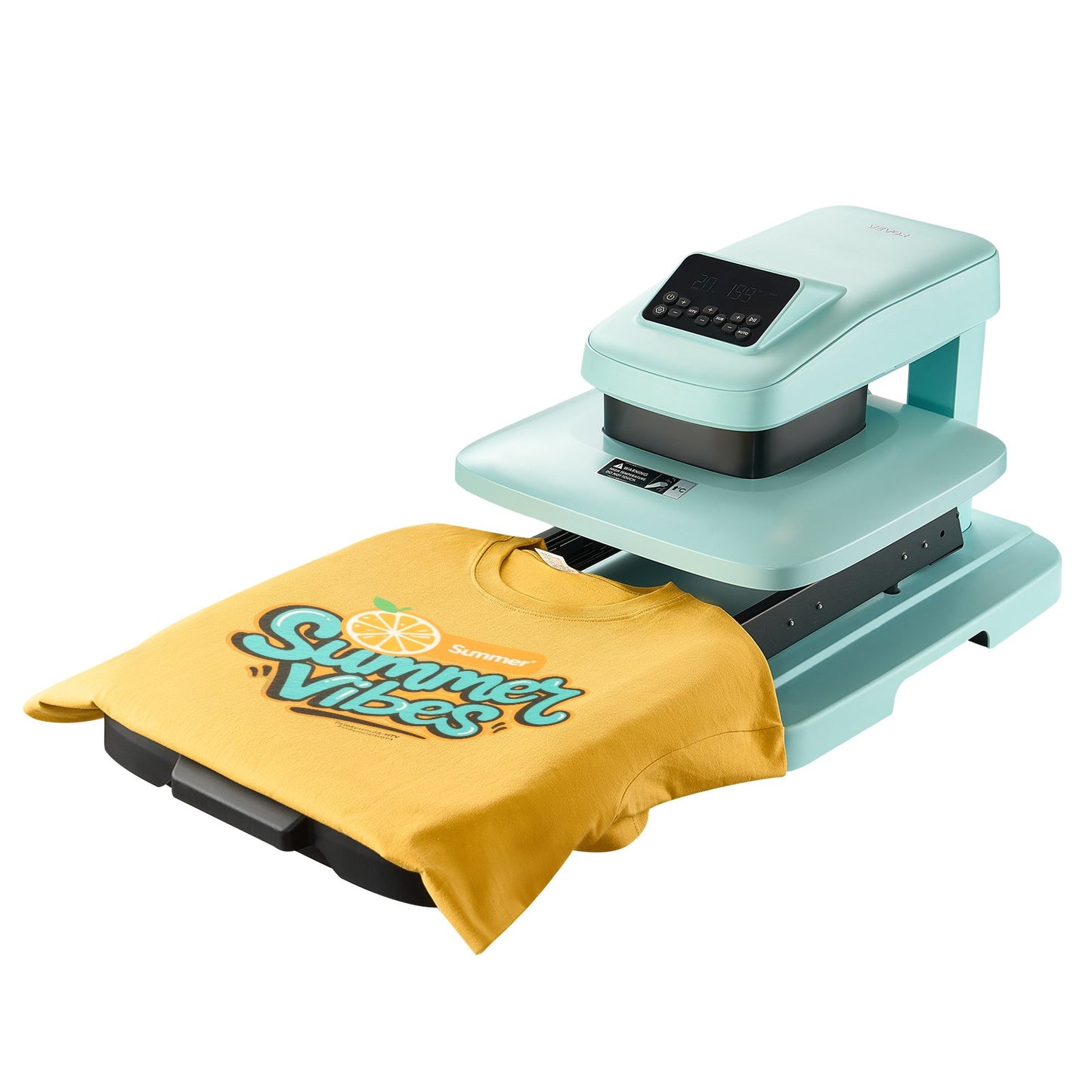 Auto Heat Press Machine, 15 x 15 inch, T-Shirt Press Machine with Auto Release and Adjustable Pressure, Digital Display, Rapid Heating, for Sublimation, Vinyl, Heat Transfer Projects, Green