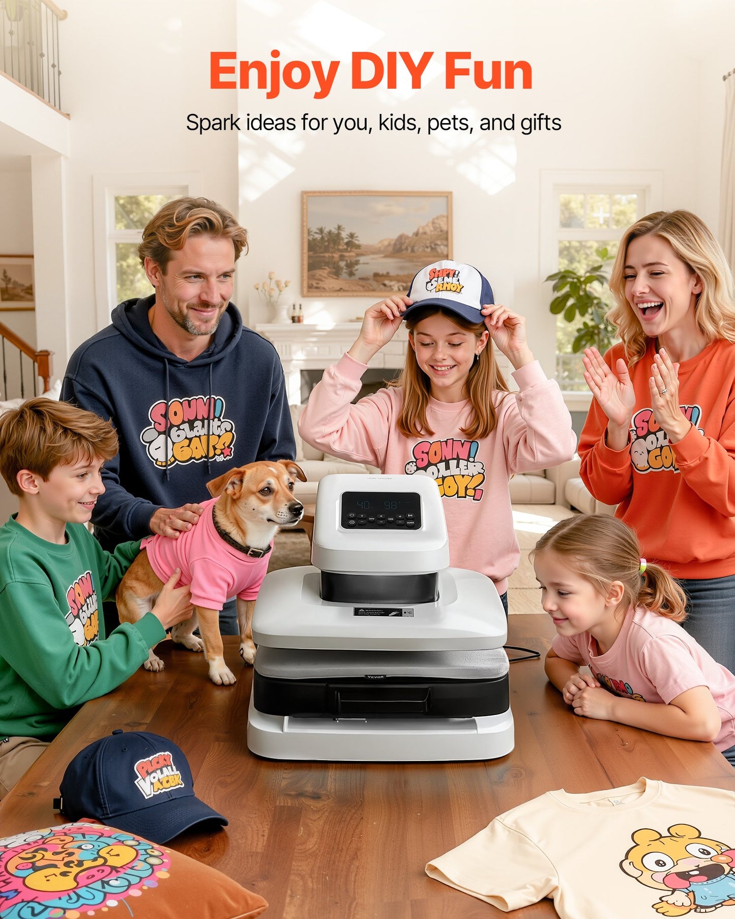 Auto Heat Press Machine, 15 x 15 inch, T-Shirt Press Machine with Auto Release and Adjustable Pressure, Digital Display, Rapid Heating, for Sublimation, Vinyl, Heat Transfer Projects, White