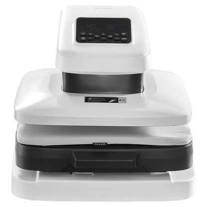 Auto Heat Press Machine, 15 x 15 inch, T-Shirt Press Machine with Auto Release and Adjustable Pressure, Digital Display, Rapid Heating, for Sublimation, Vinyl, Heat Transfer Projects, White