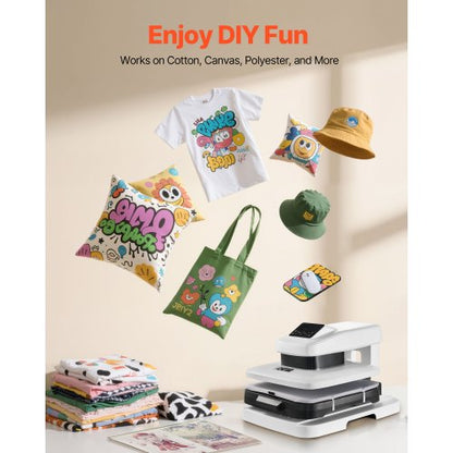 automatisk värmepress, 38 x 38 cm, T-shirtpress med automatisk frigöring och justerbart tryck, digital display, snabb uppvärmning, för sublimering, vinyl, värmeöverföringsprojekt, vit |  EU