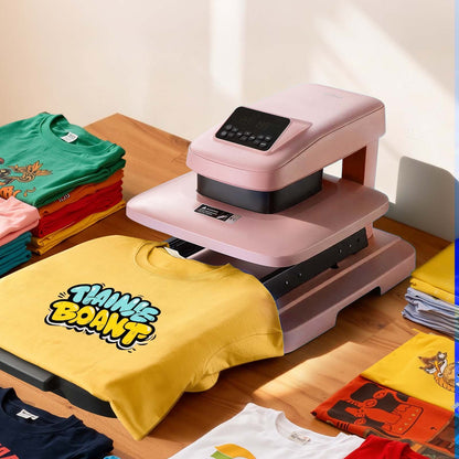 Auto Heat Press Machine, 15 x 15 inch, T-Shirt Press Machine with Auto Release and Adjustable Pressure, Digital Display, Rapid Heating, for Sublimation, Vinyl, Heat Transfer Projects, Pink
