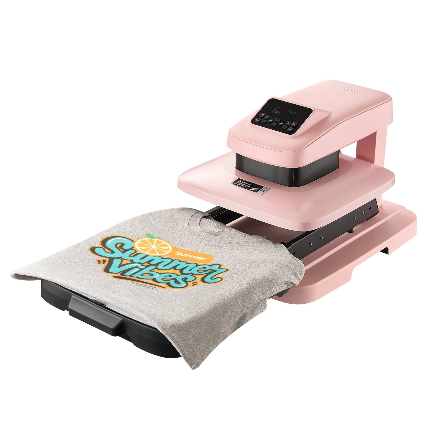 Auto Heat Press Machine, 15 x 15 inch, T-Shirt Press Machine with Auto Release and Adjustable Pressure, Digital Display, Rapid Heating, for Sublimation, Vinyl, Heat Transfer Projects, Pink