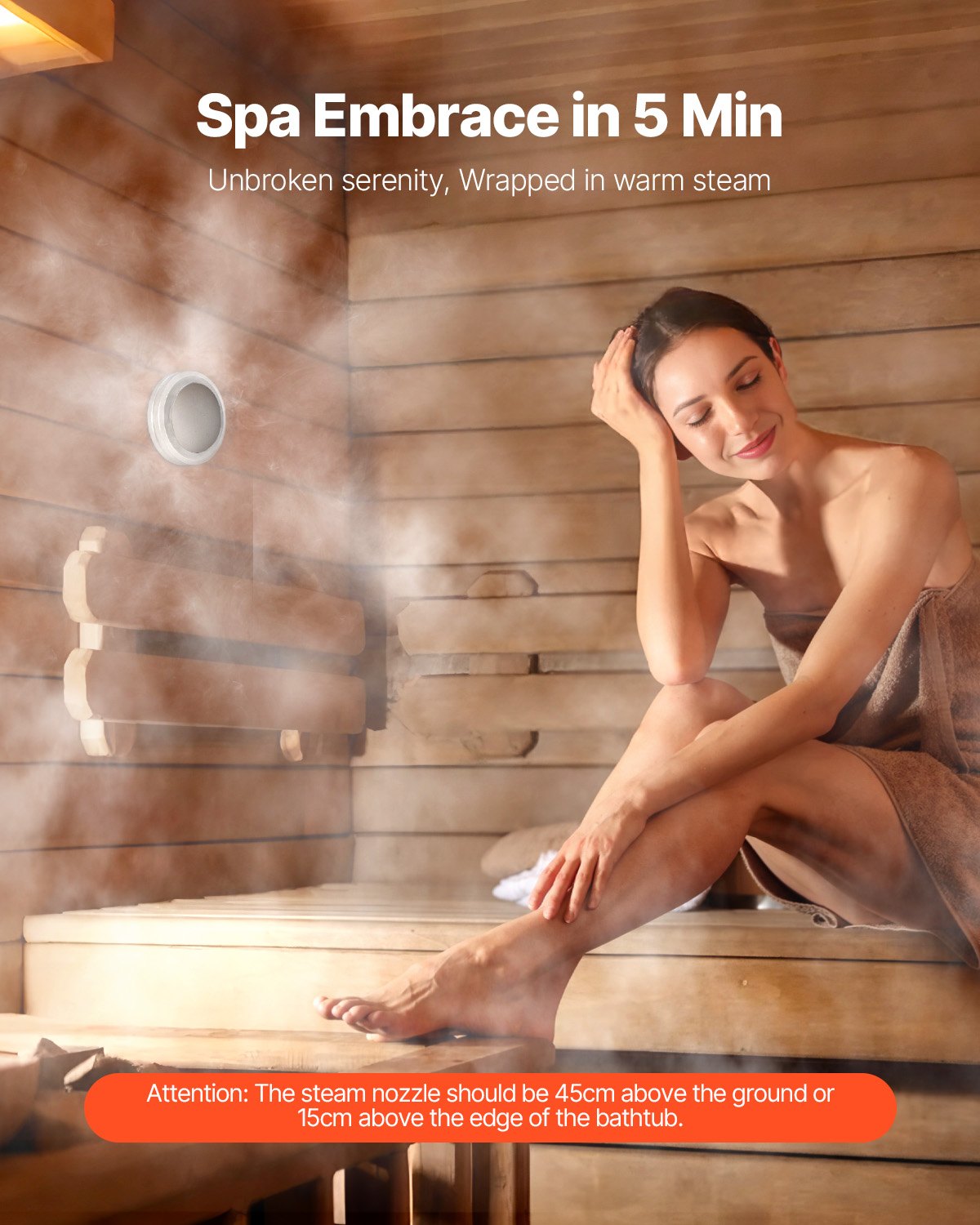 Steam Generator, 4 kW Steam Shower System with Controller for Home Sauna Bath Spa, Commercial Auto Drain Kit with Overheat, Dry-Run & Overpressure Protection, 10 Min to 24h Efficient, Black