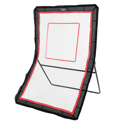 Lacrosse-Rebounder für den Garten, 1,5 x 2,1 m Volleyball-Bounce-Back-Netz, Pitchback-Throwback-Baseball-Softball-Return-Trainingswand, Schießübungswand mit einstellbarem Winkel und Tor