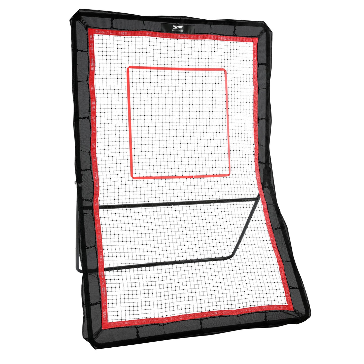Lacrosse-Rebounder für den Garten, 1,5 x 2,1 m Volleyball-Bounce-Back-Netz, Pitchback-Throwback-Baseball-Softball-Return-Trainingswand, Schießübungswand mit einstellbarem Winkel und Tor