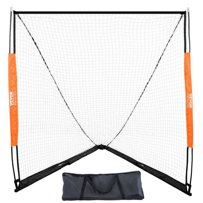 Lacrosse-Tor, 6' x 6' Lacrosse-Netz, tragbares Lacrosse-Tor mit Tragetasche, Fiberglasstangen, Lacrosse-Trainingsgerät für den Garten, einfach aufzubauendes College-Tor, perfekt für das Jugendtraining