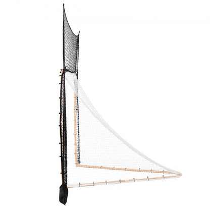 3,6x2,7 m Schutzrahmen für Hockey-Lacrosse-Tore mit Trainingsnetz mit erweiterter Abdeckung | EU
