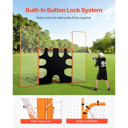 3,6x2,7 m 3-in-1 Lacrosse Tornetz mit Stopp- und Rücklaufnetz | EU