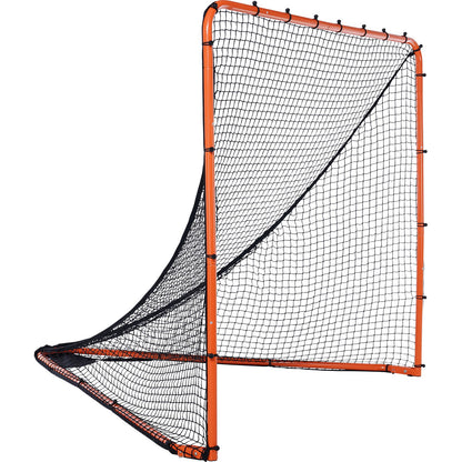 Lacrosse-Tor, 6' x 6' Lacrosse-Netz, zusammenklappbares tragbares Lacrosse-Trainingsgerät für den Garten, Trainingsnetz mit Stahlrahmen, schnell und einfach aufzubauendes Lacrosse-Tor, perfekt für das Training von Jugendlichen und Erwachsenen, Orange