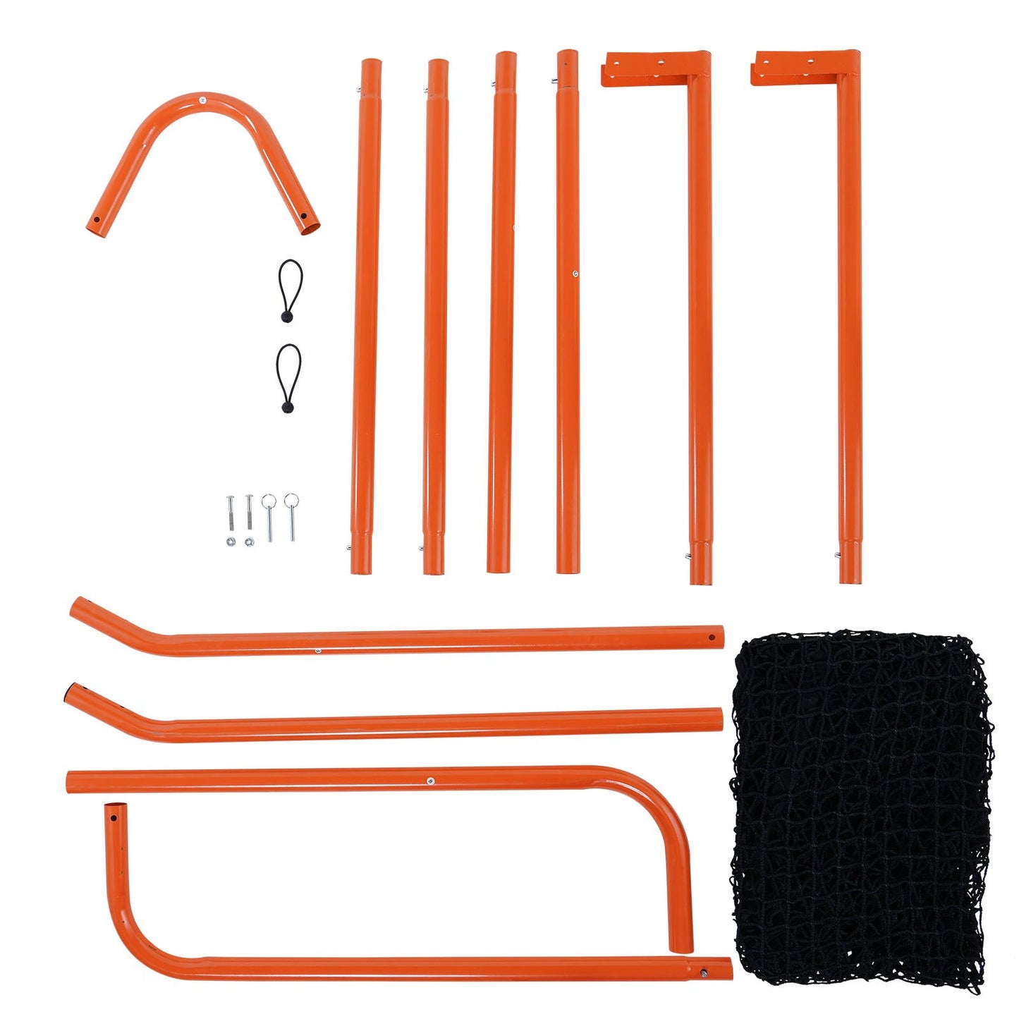 Lacrosse-Tor, 6' x 6' Lacrosse-Netz, zusammenklappbares tragbares Lacrosse-Trainingsgerät für den Garten, Trainingsnetz mit Stahlrahmen, schnell und einfach aufzubauendes Lacrosse-Tor, perfekt für das Training von Jugendlichen und Erwachsenen, Orange