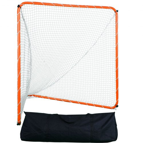 Lacrosse-Tor, 6' x 6' Lacrosse-Netz, Stahlrahmen-Lacrosse-Trainingsgerät für den Garten, tragbares Lacrosse-Tor mit Tragetasche, schneller und einfacher Aufbau, perfekt für das Jugendtraining, Orange | EU