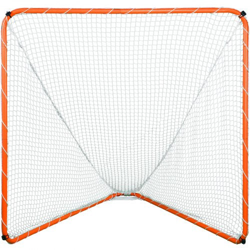 Lacrosse-Tor, 6' x 6' Lacrosse-Netz, Stahlrahmen-Lacrosse-Trainingsgerät für den Garten, tragbares Lacrosse-Tor mit Tragetasche, schneller und einfacher Aufbau, perfekt für das Jugendtraining, Orange | EU