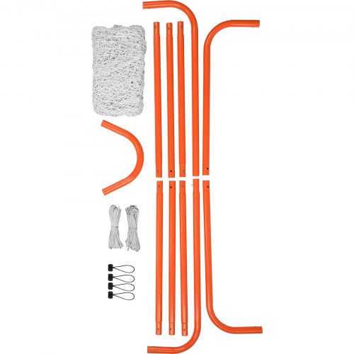 Lacrosse-Tor, 6' x 6' Lacrosse-Netz, Stahlrahmen-Lacrosse-Trainingsgerät für den Garten, tragbares Lacrosse-Tor mit Tragetasche, schneller und einfacher Aufbau, perfekt für das Jugendtraining, Orange | EU