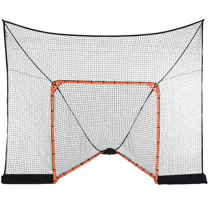 Hockey- und Lacrosse-Torfang mit erweiterter Abdeckung, 12' x 9' Lacrosse-Netz, komplettes Trainingsnetz mit Zubehör, schnell und einfach aufzubauende Lacrosse-Ausrüstung für den Garten, perfekt für das Jugendtraining