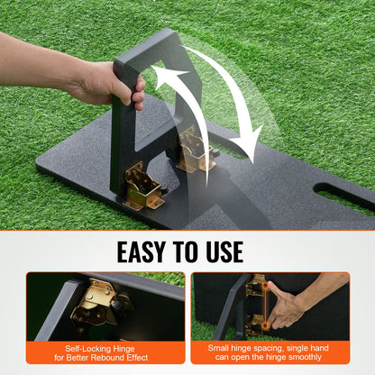 Soccer Rebounder Board, 40"X12" Portable Soccer Wall with 2 Angles Rebound, Foldable HDPE Kickback Rebound Board, Soccer Training Equipment for Kids and Adults, Passing & Shooting Practice