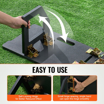 45"X13" Fußball-Rebounder-Board, tragbare Fußballwand mit 2 Winkeln Rebound