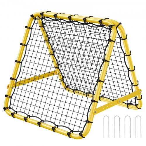Soccer Rebounder Rebound Net, 40"x35"x37" Portable Football Training Gifts, Fully Adjustable Angles Goal Net, Aids & Equipment for Kids Teens & All Ages, Easy Set Up & Perfect Storage