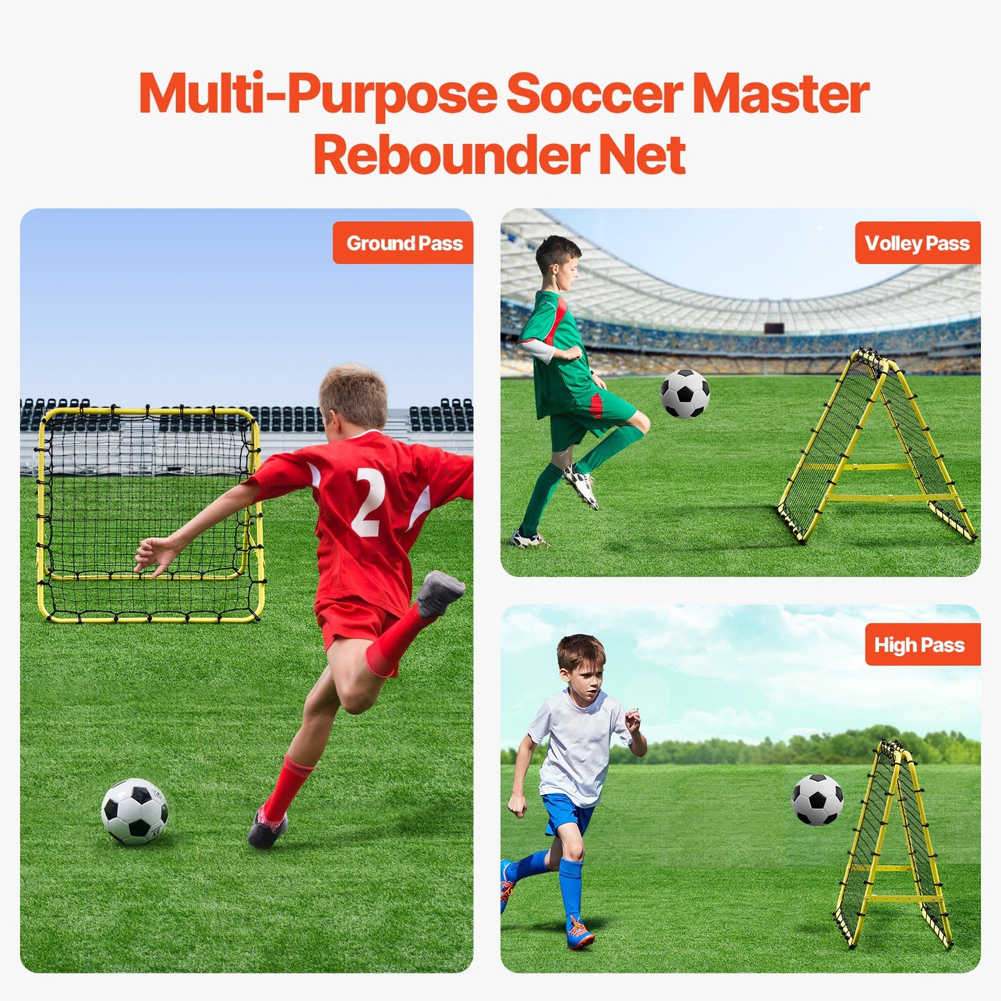40 "x 35" x 37 "Fußball Rebounder Net Kick-Back Tragbare Fußball Training Geschenk