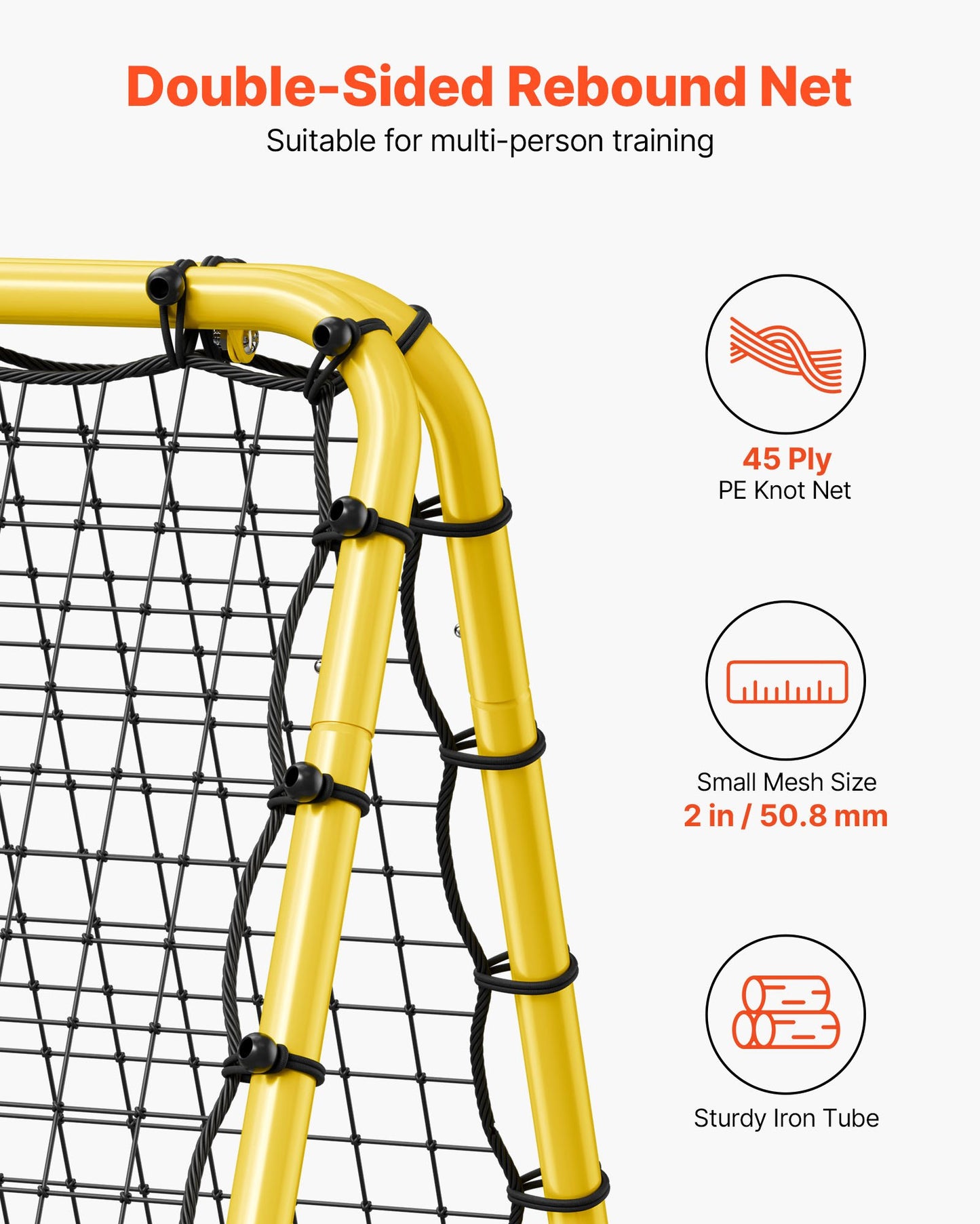 Soccer Rebounder Rebound Net, 40"x35"x37" Portable Football Training Gifts, Fully Adjustable Angles Goal Net, Aids & Equipment for Kids Teens & All Ages, Easy Set Up & Perfect Storage