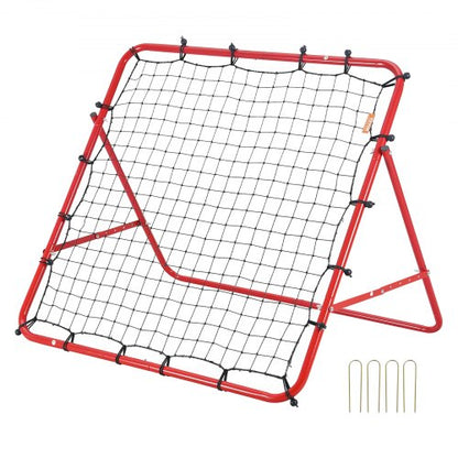 Soccer Rebounder Rebound Net, Kick-Back 39"x39", Portable Football Training Gifts, Aids & Equipment for Kids Teens & All Ages, Easy Set Up & Perfect Storage