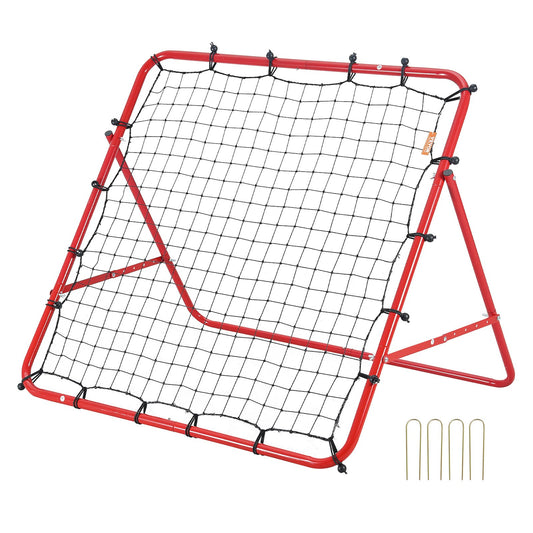 Soccer Rebounder Rebound Net, Kick-Back 39"x39", Bärbara Fotbollsträningspresenter, Fullt justerbara vinklar Målnät, Hjälpmedel och utrustning för barn Tonåringar och alla åldrar, Lätt att installera och perfekt förvaring