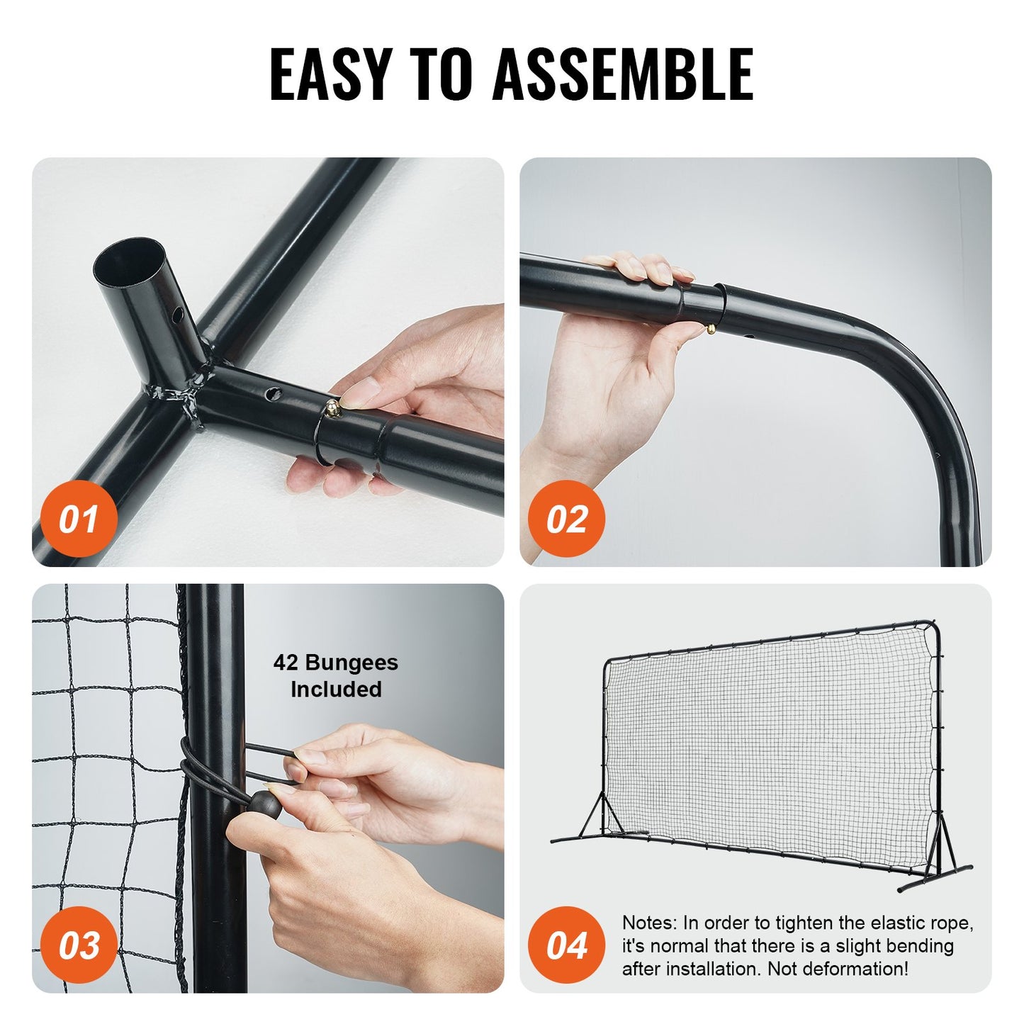 Fußball-Rebounder-Netz, 12 x 6 Fuß, Eisen-Fußball-Trainingsgerät, Sport-Fußball-Trainingsgeschenk mit tragbarer Tasche, Volleyball-Rebounder-Wand, perfekt für Hinterhof-Training, Solo-Training, Passen