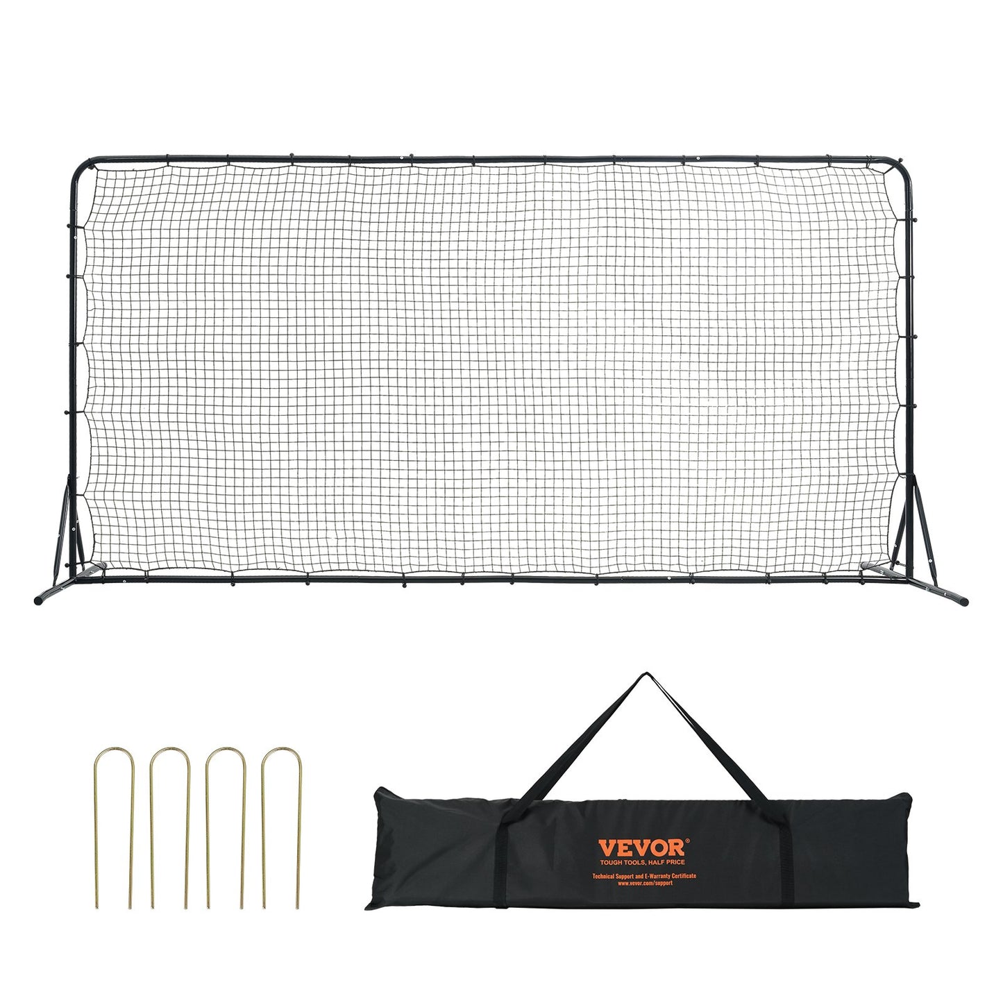 Fußball-Rebounder-Netz, 12 x 6 Fuß, Eisen-Fußball-Trainingsgerät, Sport-Fußball-Trainingsgeschenk mit tragbarer Tasche, Volleyball-Rebounder-Wand, perfekt für Hinterhof-Training, Solo-Training, Passen