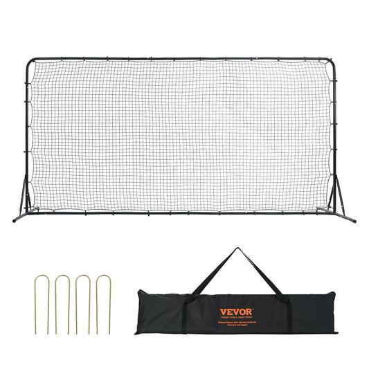 Soccer Rebounder Net, 12x6FT Iron Soccer Träningsutrustning, Sport Fotboll Träningspresent med bärbar väska, Volleyboll Rebounder Wall Perfekt för bakgårdsträning, Solouträning, Passningar