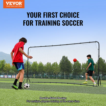 Soccer Rebounder Net, 12x6FT Iron Soccer Training Equipment, Sports Football Training Gift with Portable Bag, Volleyball Rebounder Wall Perfect for Backyard Practicing, Solo Training, Passing